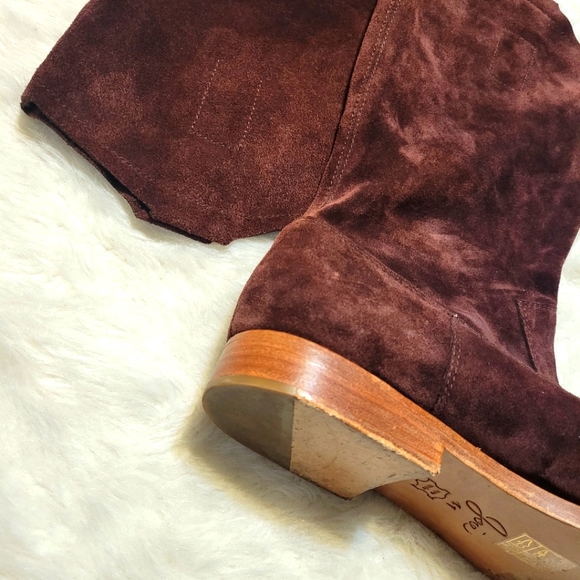 Joie | Ogden Mahogany Suede Leather Mid Calf Slouchy Boots | Size 41 | US 10 - Picture 8 of 10
